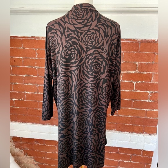 Masai Copenhagen Gretha Tunic Coffee Bean Brown Black Floral Modern Eco Friendly - Picture 8 of 17